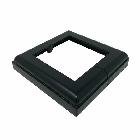 NUVO IRON BLACK ALUMINUM 4in x 4in POST BASE COVER ADPBS4